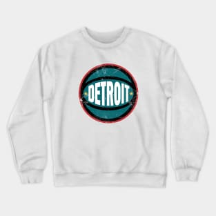 Detroit Retro Ball - White 2 Crewneck Sweatshirt